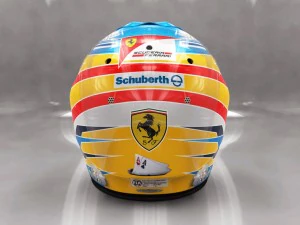 fernando alonso 2012 style racing helmet 3D Model