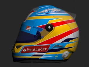 fernando alonso 2012 style racing helmet Modelo 3D
