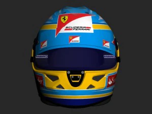 fernando alonso 2012 style racing helmet 3D Model
