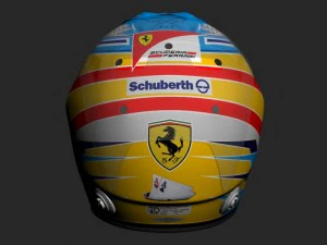 fernando alonso 2012 style racing helmet 3D Model