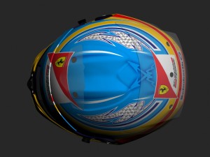 fernando alonso 2012 style racing helmet Modelo 3D