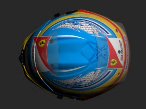 fernando alonso 2012 style racing helmet 3D Model