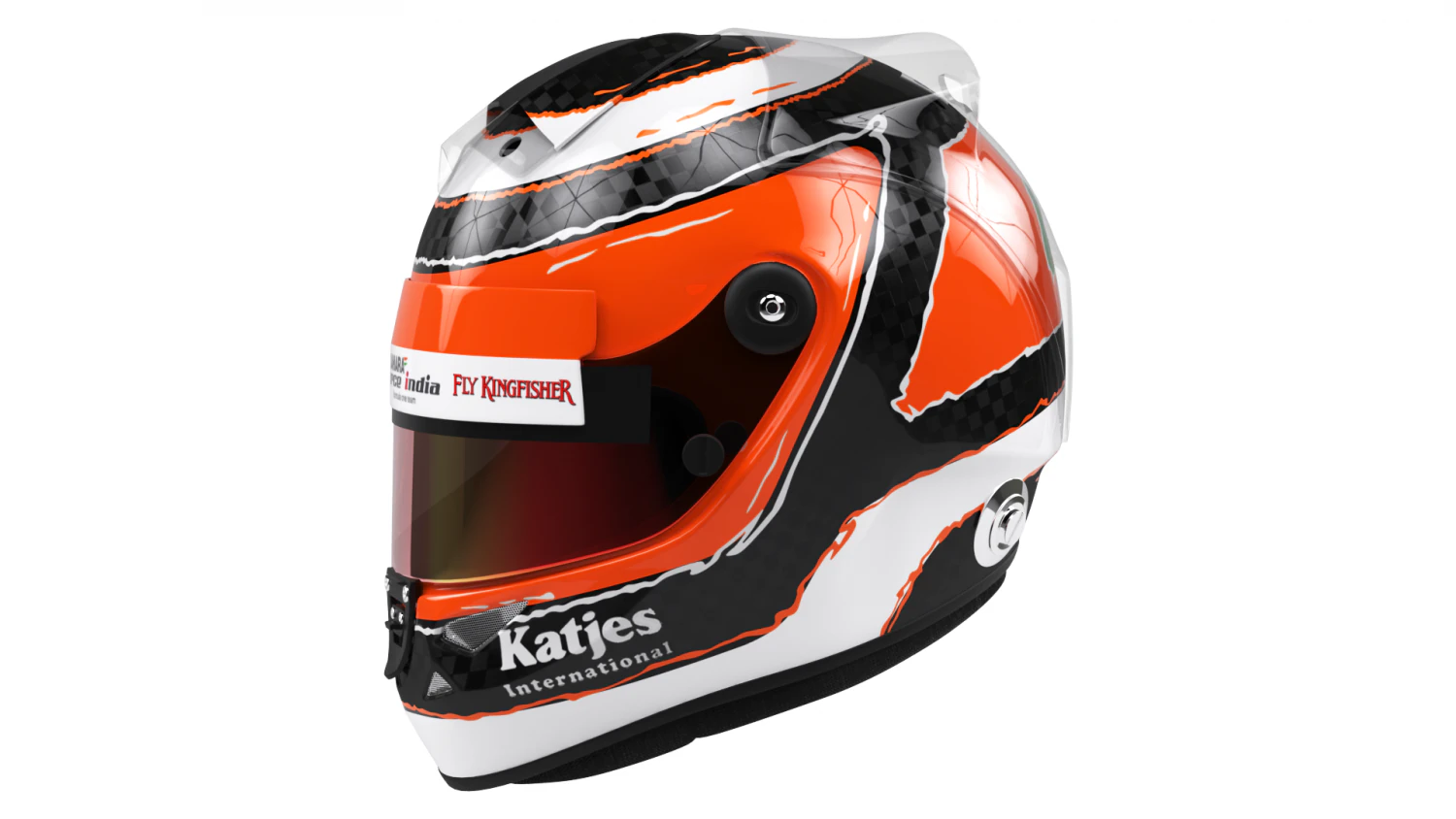 nico hulkenberg 2012 style racing helmet 3D Model .c4d .max .obj .3ds .fbx .stl .blend 