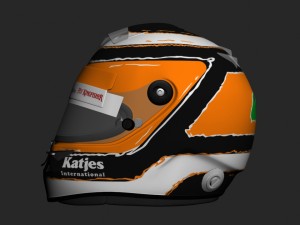 nico hulkenberg 2012 style racing helmet 3D Model