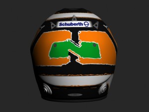 nico hulkenberg 2012 style racing helmet 3D Model