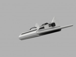 Spaceship 3D print model 3D 프린트 모델