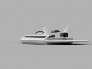 Spaceship 3D print model 3D 프린트 모델
