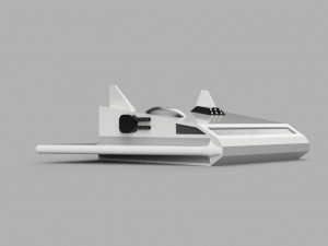Spaceship 3D print model 3D 프린트 모델