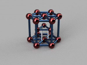 Crystal lattices of metals 3D print model 3Dプリントモデル