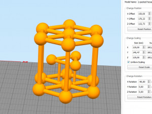 Crystal lattices of metals 3D print model 3Dプリントモデル