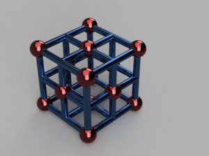 Crystal lattices of metals 3D print model 3Dプリントモデル