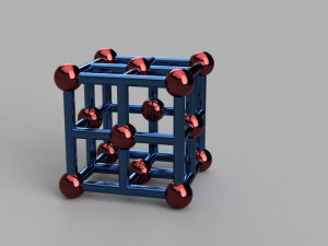 Crystal lattices of metals 3D print model 3Dプリントモデル