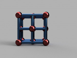 Crystal lattices of metals 3D print model 3Dプリントモデル
