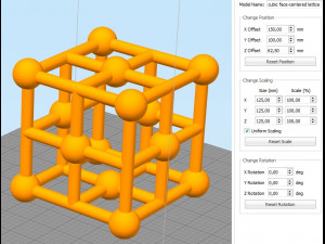 Crystal lattices of metals 3D print model 3Dプリントモデル