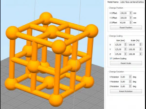 Crystal lattices of metals 3D print model 3D Print Model
