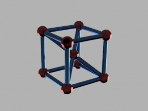 Crystal lattices of metals 3D print model 3Dプリントモデル