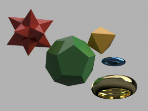 Complex geometric shapes 3D print model 3D Принт Модель