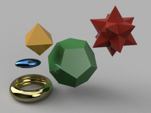 Complex geometric shapes 3D print model Model Cetak 3D