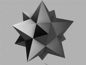 Complex geometric shapes 3D print model Model Cetak 3D