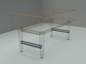 retangle coffee table 3D मॉडल