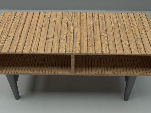 retangle coffee table 3D मॉडल