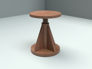 wooden bar stool 3D Model