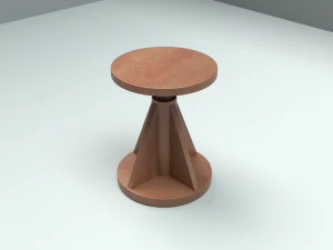 wooden bar stool 3D Model