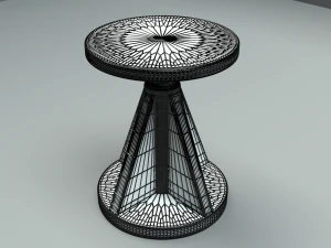 wooden bar stool 3D Model