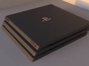 ps4 pro avec logos Modèle 3D