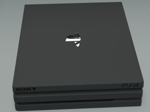 ps4 pro with logos 3D-Modell