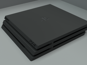 ps4 pro with logos 3D-Modell
