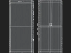 e3d - sony walkman nw-zx300 mp3 players 3d 3D Model