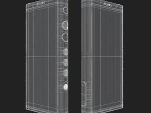 e3d - sony walkman nw-zx300 mp3 players 3d 3D Model