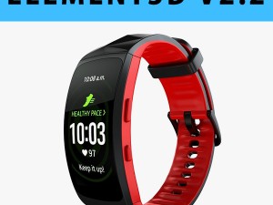 e3d - samsung gear fit2 pro model 3D Model