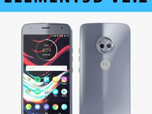 e3d - motorola moto x4 sterling blue 3d 3D Model
