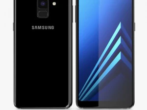 e3d - samsung galaxy a8 2018 black model 3D Model