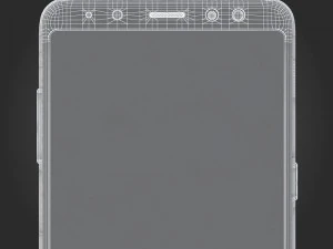 e3d - samsung galaxy a8 2018 black model 3D Model