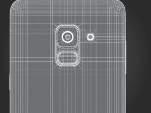 e3d - samsung galaxy a8 2018 black model 3D Model