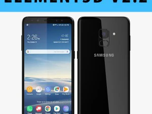 e3d - 三星 Galaxy a8 plus 2018 黑色 3d 3D 模型