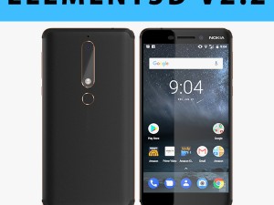 e3d - nokia 6 2018 black model 3D Model