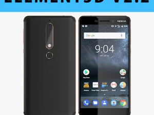 e3d - nokia 6 2018 ブラックモデル 3Dモデル