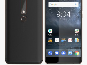 e3d - nokia 6 2018 black model Model 3D