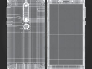 e3d - nokia 6 2018 black model Model 3D
