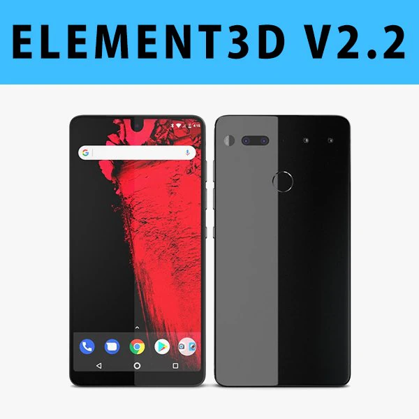 e3d - essential phone titanium model 3D Model .c4d .max .obj .3ds .fbx .stl .blend 