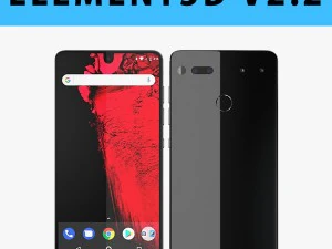 e3d - modelo de titanio de tel&eacute;fono esencial Modelo 3D