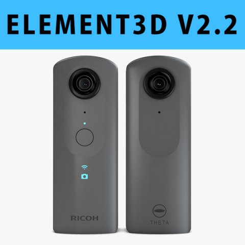 e3d - ricoh theta v 360 spherical camera model Modello 3D .c4d .max .obj .3ds .fbx .stl .blend 