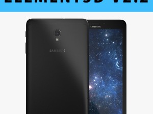 e3d - samsung galaxy tab a 80 2017 black 3d Model 3D