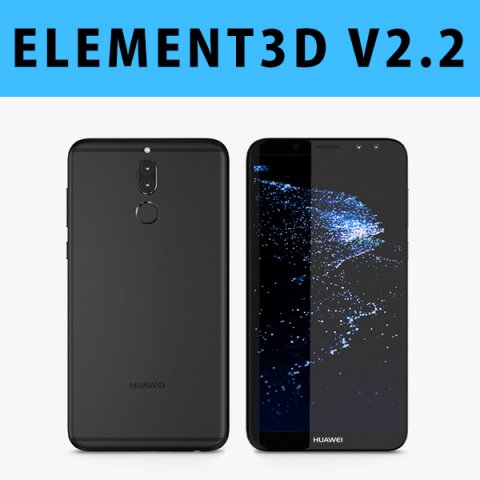 e3d - huawei mate 10 lite black Modelo 3D .c4d .max .obj .3ds .fbx .stl .blend 