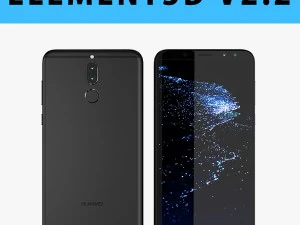 e3d - huawei mate 10 lite black 3D Model