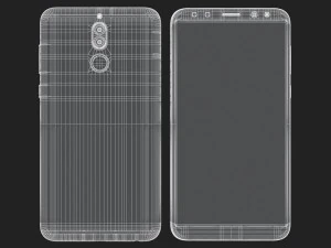 e3d - huawei mate 10 lite black 3D Model